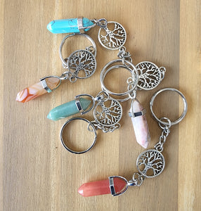 Keyring - Tree of Life with Crystal